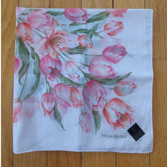 YSL NEW vintage small scarf neckerchief NWT - Picture 1 of 3